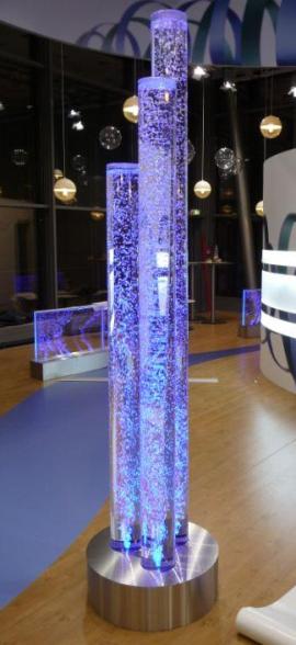 Wasserwand Brunnen Aquarium Leuchte Shisha Bar Restaurants  Deko LED-Bel.Weiß 